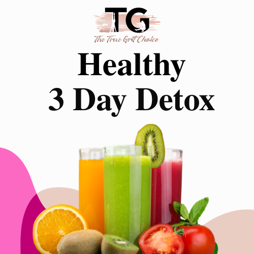 Healthy 3 Day Detox Juice Cleanse with 6 litres of fresh fruit and vegetable juice and detox guide.